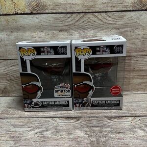 Captain America Funko Pop 2 Piece Set from Falcon and Winter Soldier #818 & 819